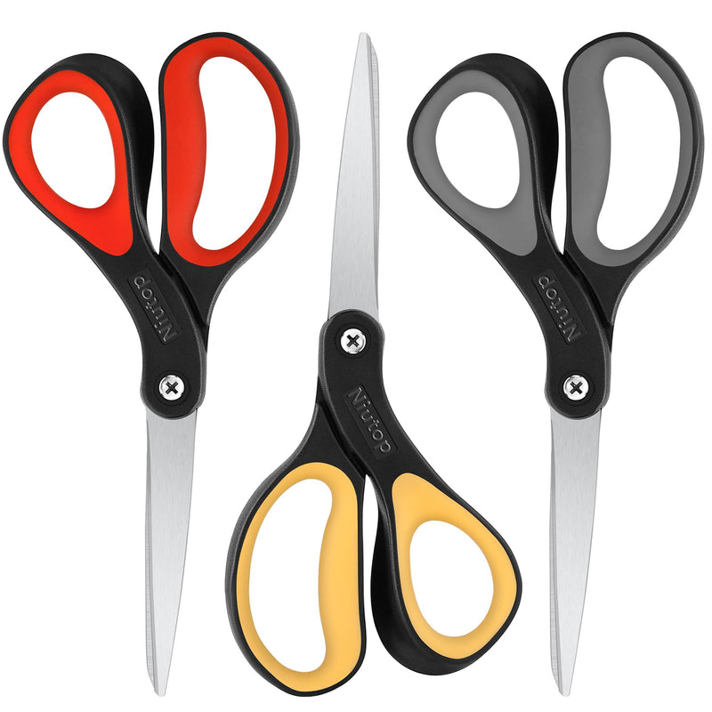 Scissors, Niutop 8" All Purpose Scissors Heavy Duty Ergonomic Comfort Grip Craft Shears