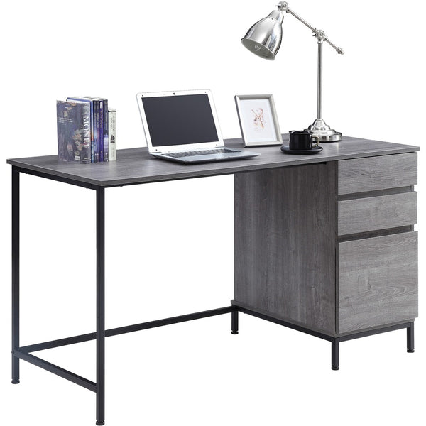 Lorell SOHO 3-Drawer Desk, 3 x File Drawer(s) - Single Pedestal on Right Side